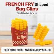 SG Ready Stock 12 Pcs Kitchen Preservation French Fries Shaped Fries Clips Food Sealing Bag Snack Cl