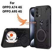 CASING HP UNTUK OPPO A74 4G & OPPO A95 CASE ROBOT HIT EYE RING PROTEKSI CAMERA CASING STANDING NEW C