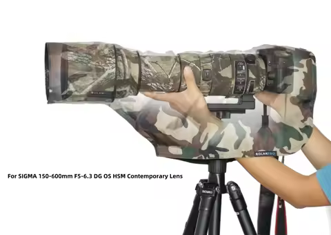 ROLANPRO Telephoto Camouflage Rainproof Coat For SIGMA 150-600mm F5-6.3 DG OS HSM Contemporary Lens 