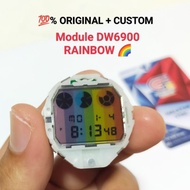 💯% ORIGINAL Casio Gshock DW6900 module 3230 siap LCD ORI custom RAINBOW 🌈