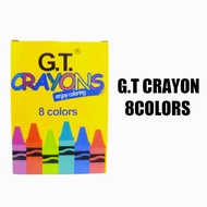 G.T. Crayons 8 Colors High Quality, Non-Toxic Coloring Safe Learn Play Preschool Supplies