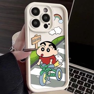 By bike Crayon Shin-chan Case For OPPO Reno 13F 12F 11F 13 12 11 Pro 7Z  6Z 8T 8 7 5 11 Pro Plus 4G 