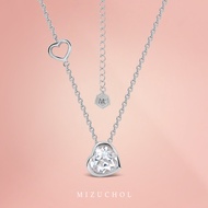 Mizuchol- สร้อยเงินแท้ประดับพลอยแท้ White Topaz -Mini Heart Necklace