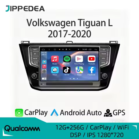 9" IPS For Volkswagen Tiguan L 2017-2020 Linux wireless CarPlay Android Auto 4G WiFi RDS DSP Stereo 