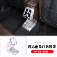 BMW X1/iX1 ป้ายกันเตะหลังรถปี 2023-2024 ตกแต่งภายในใหม่ ชิ้นส่วนปรับแต่ง แผ่นป้องกันการเตะ ช่องระบาย