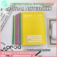 10pcs ZOFDA Spiral Notebook A5 Writing Notebook 10Colors 80 Sheets Writing Notebook Grade 1-5 School