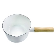 PEARL LIFE 珍珠金屬 IH爐適用 Presage 琺瑯牛奶鍋 HB-5309 15cm 白色 1個