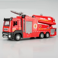 1:32 Alloy Model Toy Spray Fire Engine Cars Metal Diecast Water Spray Engineering Vehicle Doors Open