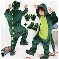 Green Dinosaur Gotchi Set kid's Goth Costume Baby Dinosaur Costume Scottish Outfit Mascot Costume Ch