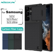 Pattern Nillkin S Case For Samsung Galaxy S23+ / S23 Ultra,TPU + PC Upgrade Semi-Automatic Slide Back Cover camera
