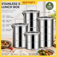 2/3/4/5 Tier Stainless Steel Food Carrier Tiffin Carrier 14cm Tingkat Nasi Economy Rice Catering Con