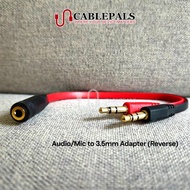 Audio/Mic to 3.5mm Adapter | Stereo Audio Cable (15cm)