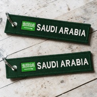 GANTUNGAN Saudi Arabia Palestine Flag Embroidered Keychain Türkiye Egypt