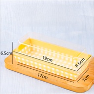 YUEW [10 PCS] DARK YELLOW LONG MOTIF 17 CM X 7 CM 17X7CM 17X7 17CMX7CM Heat Resistant Dessert Box Ov