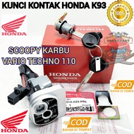 (ORI) KUNCI KONTAK ASSY KEY SET KONCI KONTAK ORI HONDA K93 UNTUK MOTOR VARIO 110 TECHNO SCOOPY KARBU