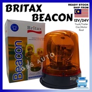 GBS ESTORE Britax Beacon Lamp LED Amber 12v 24v Strobe Warning Light Emergency Vehicle Lampu Britax 