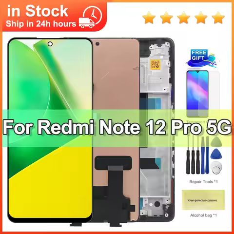 Super Amoled For Xiaomi Redmi Note 12 Pro 5G LCD Display Touch Screen Digitizer Assembly Replace ‎No
