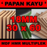 Mdf plywood board, 18mm thick, size 30x60