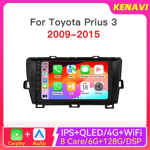 Car Head Unit Stereo Radio For Toyota Prius 3 2009-2015 DSP Wireless Carplay Android Auto AM FM GPS 