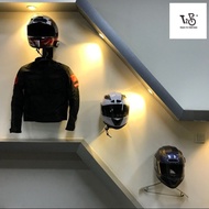 T2P Helmet Rack Display Wall Mount Display Motorcycle Helmet Stand Bikes Helmet Showcase Helmet Meta