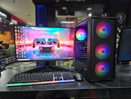 PC Gaming Fullset AMD Ryzen 5 5600GT SSD 128GB LED 24inc Keyboard Mouse GAMING
