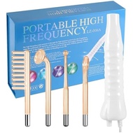 High Frequency Facial Machine-Portable Handheld Skin Therapy Wand High Frequency for Hair with 4 Dif