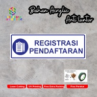 Acrylic registration sign