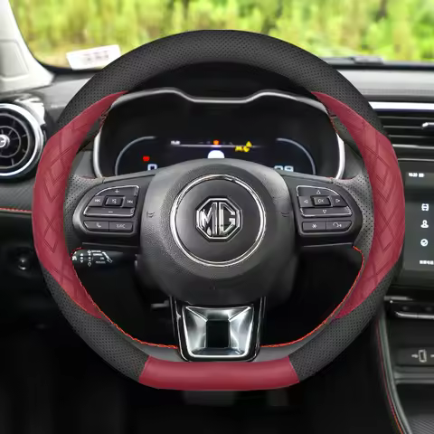 Leather Car Steering Wheel Cover For MG ZS MG5 MG 3 MG4 2025 2019-2023 2024 D-Type Auto Steering Whe