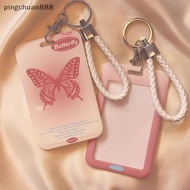pingchuan888 1Pc Women Men Business Card Holder Cartoon Cute Credit Card Holders With Keyring Bank I