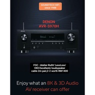 DENON AVR-S970H 8K Ultra HD 7.2 CH. AV Receiver Amplifier+ FOC cable worth RM1400