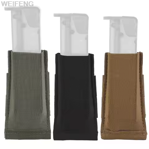 Tactical 9mm Magazine Pouch for GL17 M9 P226 Pistol Mag Holster Hunting Flashlight Knife Holder Tour