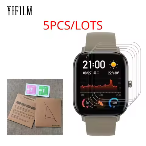 5Pcs For Xiaomi Huami Amazfit Bip 5 U BIT PACE S Lite GTS 2 3 2e GTS4 Mini POP Pro GTS 4 Screen Prot