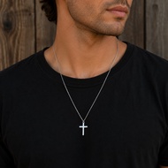 MATHIUS necklace titanium cross necklace anti-rust cross necklace