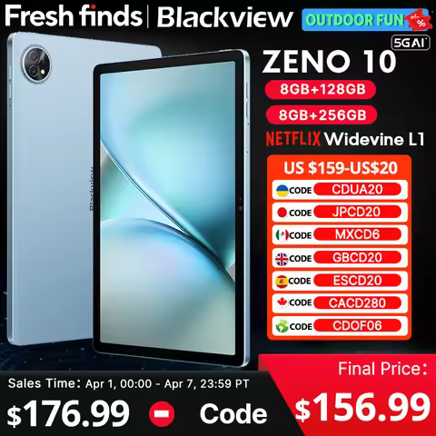 Blackview Zeno 10 5G AI Tablet 11-inch FHD+ 90Hz Display Widevine L1 UNISOC Tiger T8200 8800mAh Quad