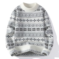 2025 Men's Sweater Knitted Sweater Autumn And Winter Pullover Korean Slim Fit Pullover