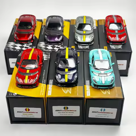 TOC 1:64 Metal Red FE 812 Competizione Metal blue alloy car model