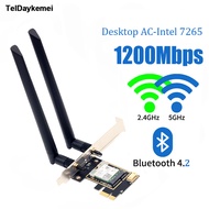 7265ac pci express 2.4g/5g dual band intel 7265ngw 867mbps wireless pci-e wi-fi bluetooth desktop 4.2 wifi card desktop pc