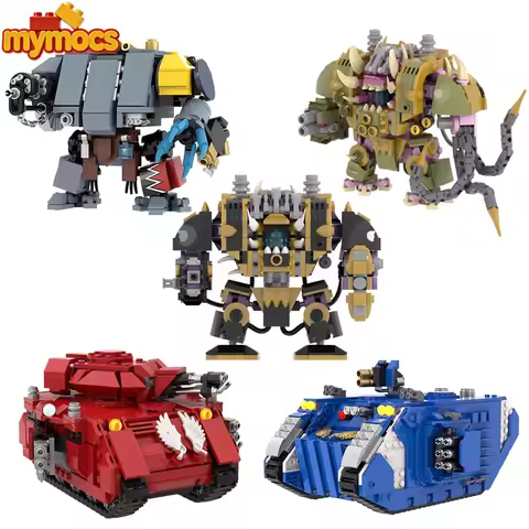 Mymocs Ideas Battle Game Robot Wolves Sky Warrior Mecha and Military Tank Land Raider Sets DIY Build