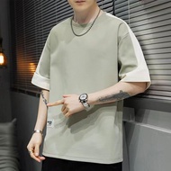 Classic Summer Men Short Sleeve Tshirt Casual Men T-shirt Korean Fashion Men Top Outdoor Plain Youth