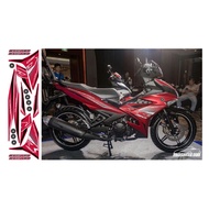 Removable decal sticker for exciter 150 model rc exciter 150 red and black