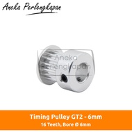 Timing Pulley GT2-6mm 16 Teeth Bore 6mm for 6mm GT2 Belt