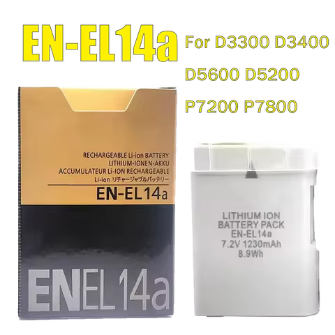 NEW EN-EL14A EN EL14a EN-EL14 Battery 1230mAh For Nikon D3100 D3200 D3300 D3400 D3500 D5600 D5100 D5