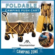 MOUNTAINHIKER Foldable Camping Push Cart Wagon Trolley Tool Truck Portable Shopping Cart Trolley