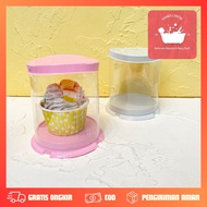 Single Cupcake Box Mica Cupcake Box/ Cupcake Box/ Cupcake Box Filled Cake Box/ Cake Box/ Pink and Wh
