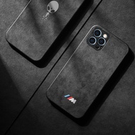 Car logo Phone Case Apple 14promax Phone Case iPhone13pro Suede Phone Protective Case 15pro BMW logo