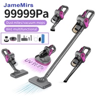 JameMirs UV Vacuum Cleaner Cordless 99999Pa Strong Suction 99.9%Dust Mite Remover 2 Gears LED Displa