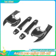 In stock-Auto Car Front Door Handle Bowl Cover Protective Trim Carbon Fiber Stickers for Toyota CHR C-HR 2016-2020 Accessories