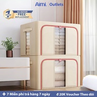 Clothes Storage Box Foldable Steel Frame Clothes Basket 80L/130L Waterproof
