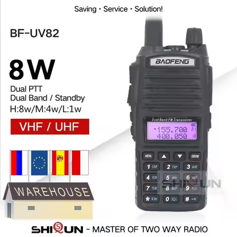 Upgrade BaoFeng UV-82 8W Optionl 5W Baofeng UV 82 Walkie Talkie 10 KM Baofeng 8W Ham Radio 10KM Dual