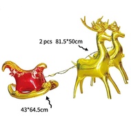 4D Christmas Balloons Deer Balloons Snowmobile 4D Large Christmas Decorations Christmas Santa